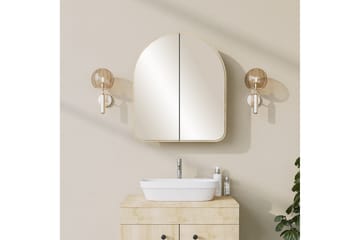 Heren Väggskåp med Spegel 45 cm - Beige - Hus & renovering - Kök & bad - Badrum - Badrumsmöbler & badrumsinredning - Spegelskåp badrum