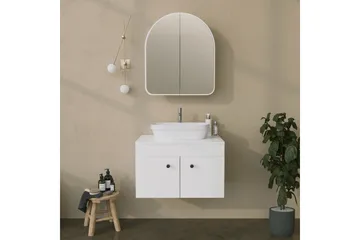 Heren Väggskåp med Spegel 45 cm - Vit - Hus & renovering - Kök & bad - Badrum - Badrumsmöbler & badrumsinredning - Spegelskåp badrum