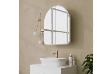 Heren Väggskåp med Spegel 45 cm - Vit - Hus & renovering - Kök & bad - Badrum - Badrumsmöbler & badrumsinredning - Spegelskåp badrum