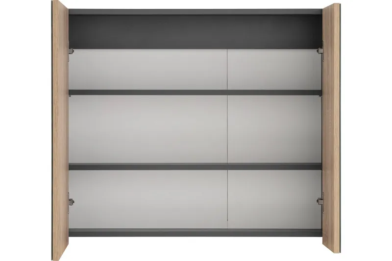 Hudnall Väggskåp 2 Dörrar - Antracit/Vit - Hus & renovering - Kök & bad - Badrum - Badrumsmöbler & badrumsinredning - Spegelskåp badrum