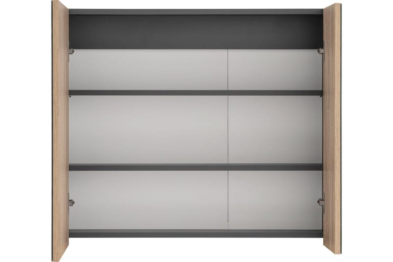 Hudnall Väggskåp 2 Dörrar - Antracit/Vit - Hus & renovering - Kök & bad - Badrum - Badrumsmöbler & badrumsinredning - Spegelskåp badrum