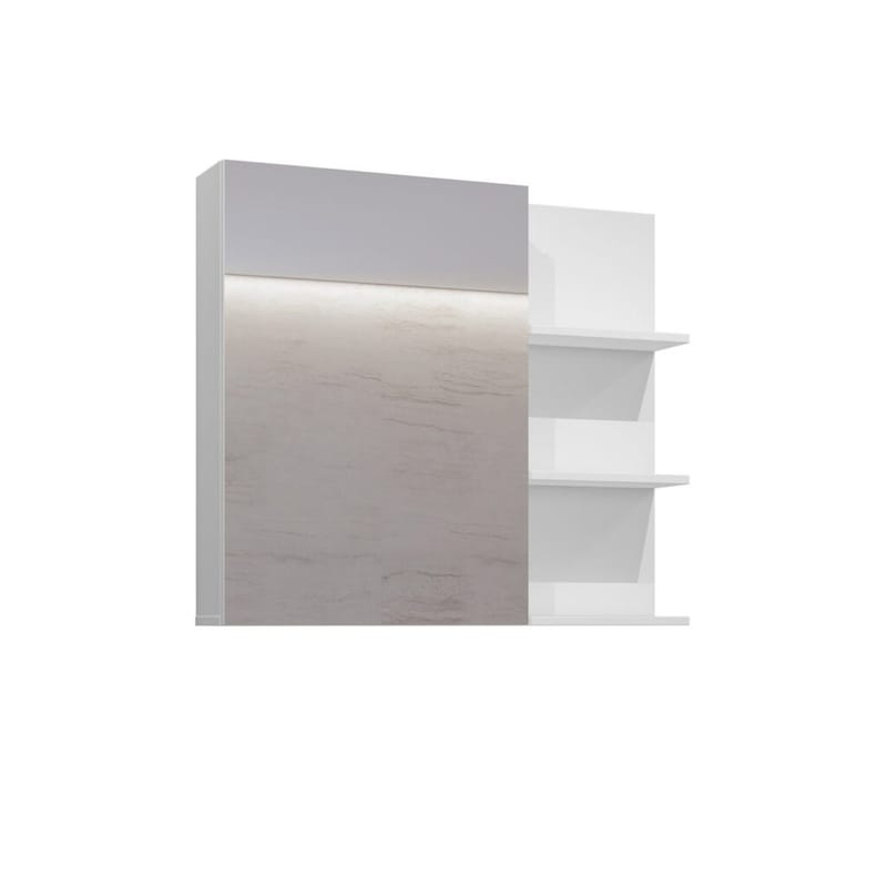 Spegelskåp Irvine 1 Dörr, Vit Blank