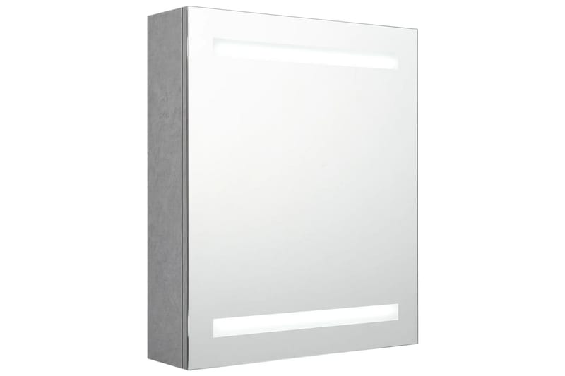 Spegelskåp med LED betonggrå 50x14x60 cm - Grå - Hus & renovering - Kök & bad - Badrum - Badrumsmöbler & badrumsinredning - Spegelskåp badrum