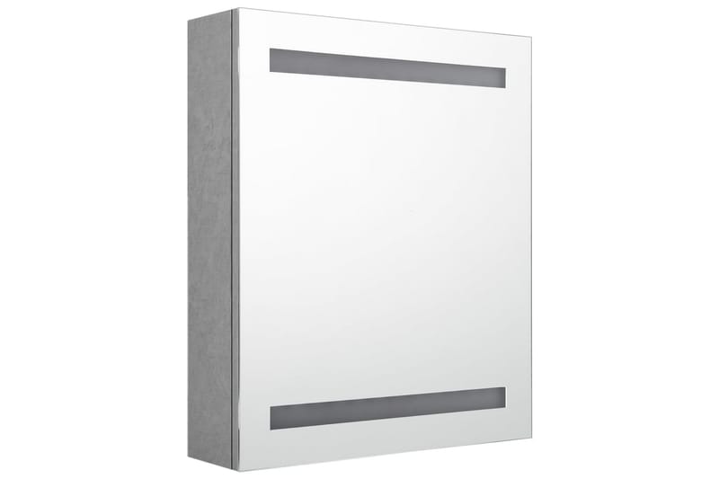 Spegelskåp med LED betonggrå 50x14x60 cm - Grå - Spegelskåp badrum