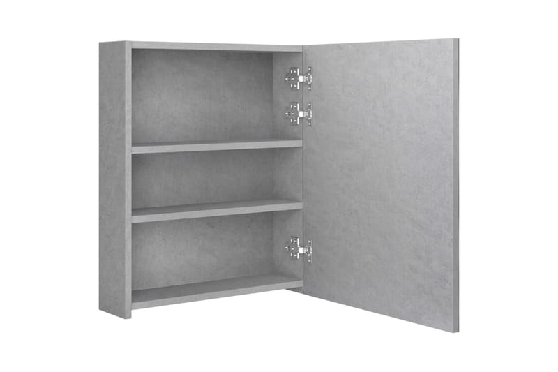 Spegelskåp med LED betonggrå 50x14x60 cm - Grå - Hus & renovering - Kök & bad - Badrum - Badrumsmöbler & badrumsinredning - Spegelskåp badrum