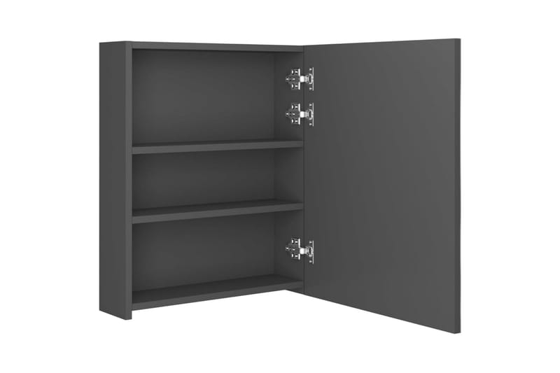 Spegelskåp med LED grå 50x14x60 cm - Grå - Hus & renovering - Kök & bad - Badrum - Badrumsmöbler & badrumsinredning - Spegelskåp badrum