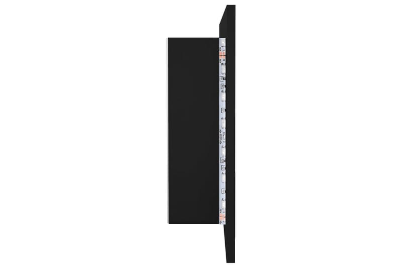 Spegelskåp med LED svart 90x12x45 cm - Svart - Hus & renovering - Kök & bad - Badrum - Badrumsmöbler & badrumsinredning - Spegelskåp badrum