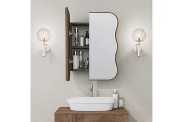 Najmin Väggskåp med Spegel 45 cm - Valnöt - Hus & renovering - Kök & bad - Badrum - Badrumsmöbler & badrumsinredning - Spegelskåp badrum