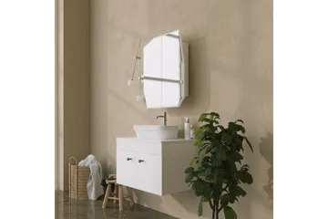 Patni Väggskåp med Spegel 45 cm - Vit - Hus & renovering - Kök & bad - Badrum - Badrumsmöbler & badrumsinredning - Spegelskåp badrum