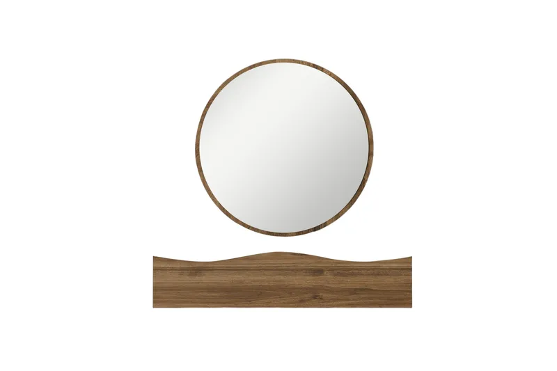 Princesse Väggskåp med Spegel 82 cm - Valnöt - Hus & renovering - Kök & bad - Badrum - Badrumsmöbler & badrumsinredning - Spegelskåp badrum