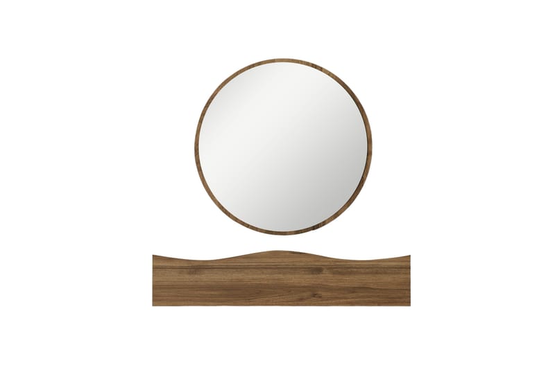 Princesse Väggskåp med Spegel 82 cm - Valnöt - Hus & renovering - Kök & bad - Badrum - Badrumsmöbler & badrumsinredning - Spegelskåp badrum