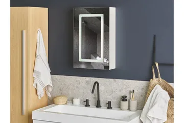 Roconda Badrumsskåp 40 cm Spegel med LED-belysning - Vit - Hus & renovering - Kök & bad - Badrum - Badrumsmöbler & badrumsinredning - Spegelskåp badrum