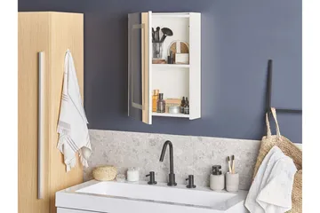 Roconda Badrumsskåp 40 cm Spegel med LED-belysning - Vit - Hus & renovering - Kök & bad - Badrum - Badrumsmöbler & badrumsinredning - Spegelskåp badrum