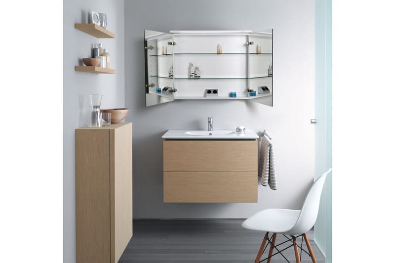Spegelskåp Bathlife Glänsa 800 - Vit - Spegelskåp badrum
