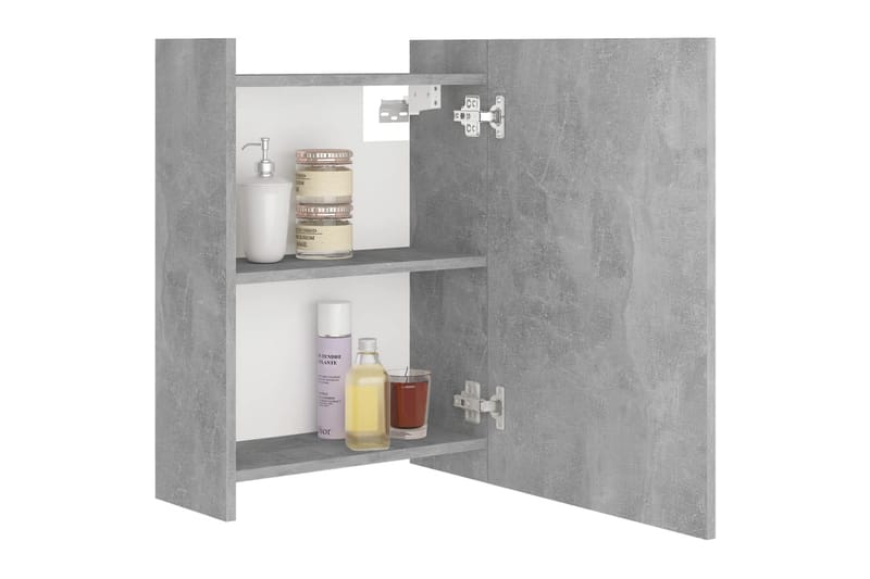 Spegelskåp för badrum betonggrå 62,5x20,5x64 cm spånskiva - Grå - Hus & renovering - Kök & bad - Badrum - Badrumsmöbler & badrumsinredning - Spegelskåp badrum