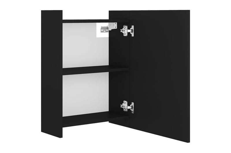 Spegelskåp för badrum svart 62,5x20,5x64 cm spånskiva - Svart - Spegelskåp badrum