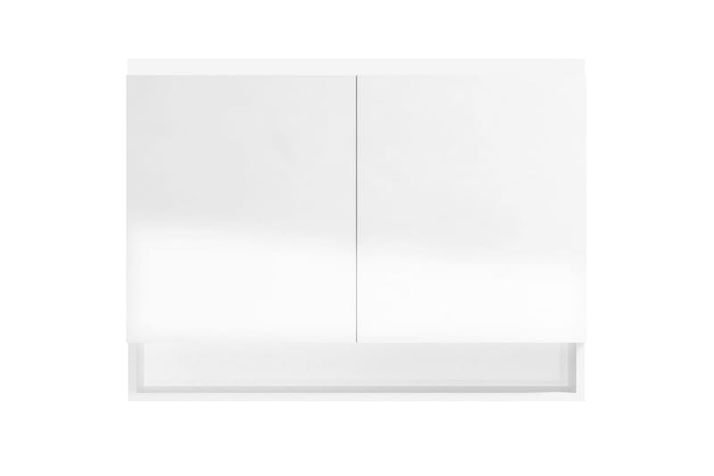 Spegelskåp för badrum vit 80x15x60 cm MDF - Vit - Spegelskåp badrum