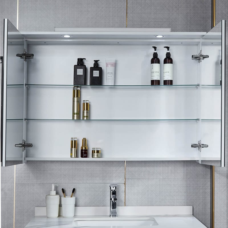 Spegelskåp m spotar ovanför - 1000x700x160mm - Hus & renovering - Kök & bad - Badrum - Badrumsmöbler & badrumsinredning - Spegelskåp badrum