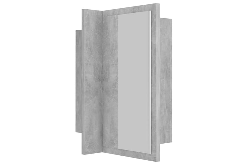 Spegelskåp med LED betonggrå 40x12x45 cm - Grå - Hus & renovering - Kök & bad - Badrum - Badrumsmöbler & badrumsinredning - Spegelskåp badrum