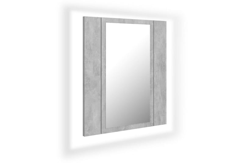 Spegelskåp med LED betonggrå 40x12x45 cm - Grå - Hus & renovering - Kök & bad - Badrum - Badrumsmöbler & badrumsinredning - Spegelskåp badrum
