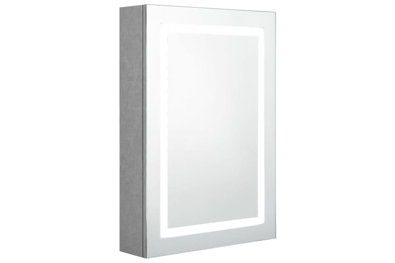 Spegelskåp med LED betonggrå 50x13x70 cm - Grå - Hus & renovering - Kök & bad - Badrum - Badrumsmöbler & badrumsinredning - Spegelskåp badrum