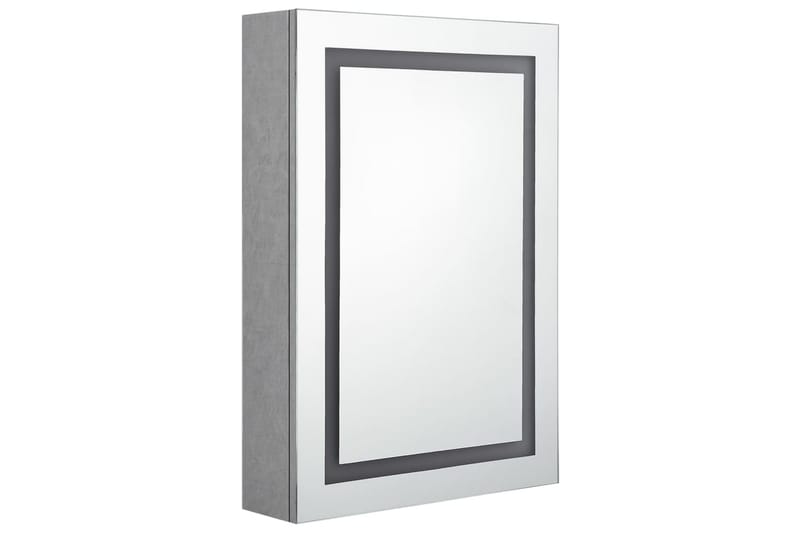 Spegelskåp med LED betonggrå 50x13x70 cm - Grå - Hus & renovering - Kök & bad - Badrum - Badrumsmöbler & badrumsinredning - Spegelskåp badrum