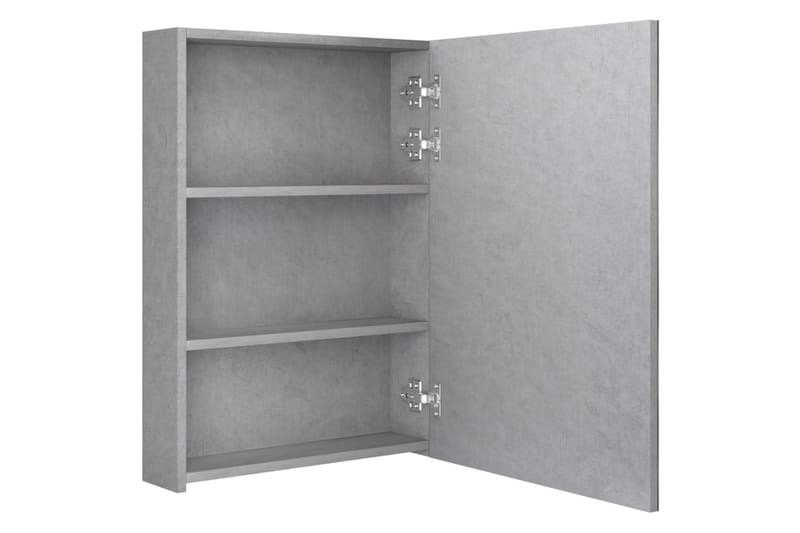 Spegelskåp med LED betonggrå 50x13x70 cm - Grå - Hus & renovering - Kök & bad - Badrum - Badrumsmöbler & badrumsinredning - Spegelskåp badrum