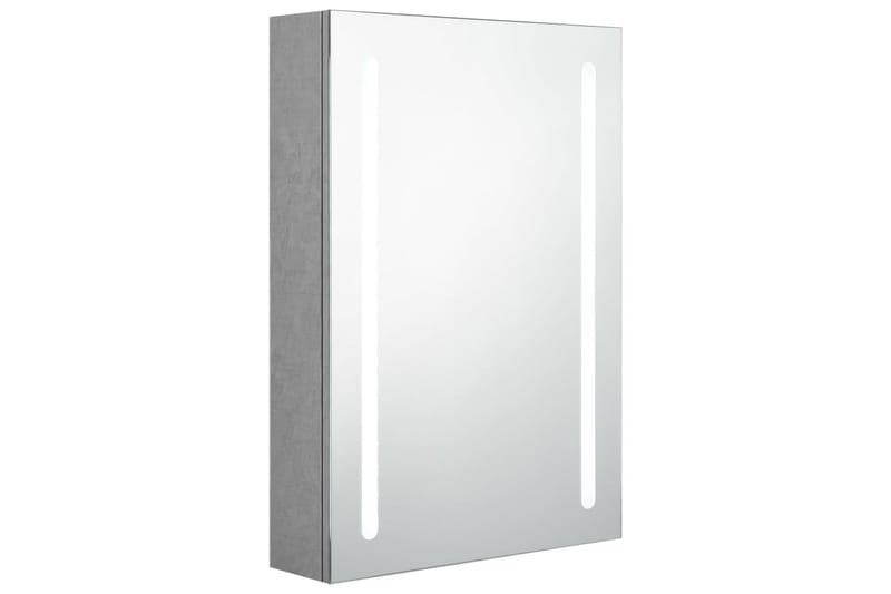 Spegelskåp med LED betonggrå 50x13x70 cm - Grå - Hus & renovering - Kök & bad - Badrum - Badrumsmöbler & badrumsinredning - Spegelskåp badrum