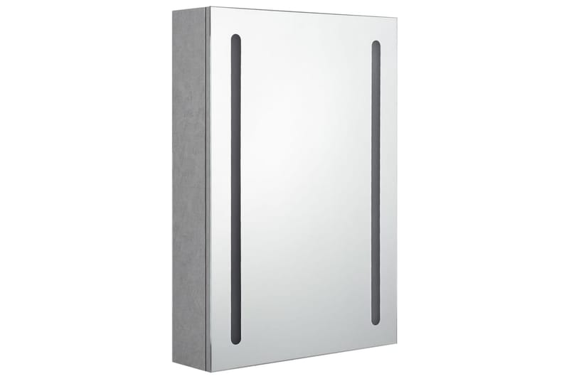 Spegelskåp med LED betonggrå 50x13x70 cm - Grå - Spegelskåp badrum