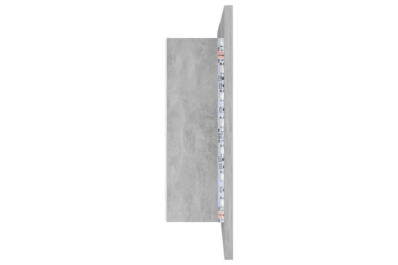 Spegelskåp med LED betonggrå 80x12x45 cm - Grå - Hus & renovering - Kök & bad - Badrum - Badrumsmöbler & badrumsinredning - Spegelskåp badrum