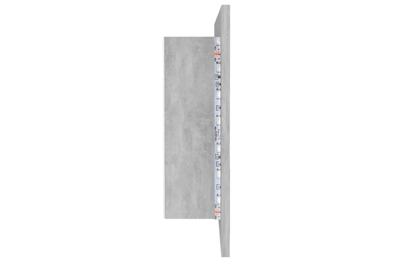 Spegelskåp med LED betonggrå 90x12x45 cm - Grå - Hus & renovering - Kök & bad - Badrum - Badrumsmöbler & badrumsinredning - Spegelskåp badrum