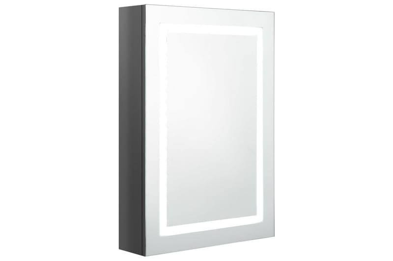Spegelskåp med LED blank grå 50x13x70 cm - Grå - Hus & renovering - Kök & bad - Badrum - Badrumsmöbler & badrumsinredning - Spegelskåp badrum