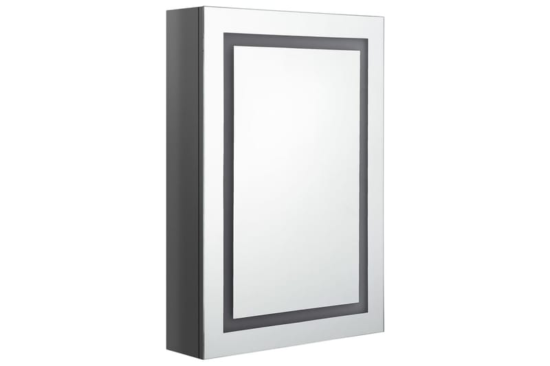 Spegelskåp med LED blank grå 50x13x70 cm - Grå - Hus & renovering - Kök & bad - Badrum - Badrumsmöbler & badrumsinredning - Spegelskåp badrum