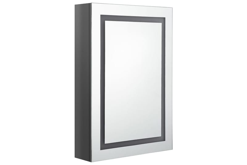 Spegelskåp med LED blank grå 50x13x70 cm - Grå - Spegelskåp badrum