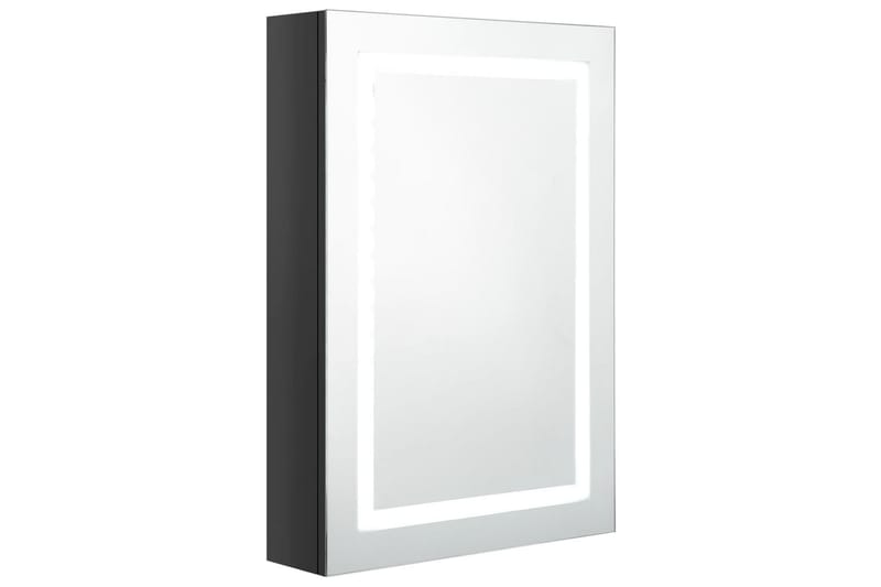 Spegelskåp med LED blank svart 50x13x70 cm - Svart - Spegelskåp badrum