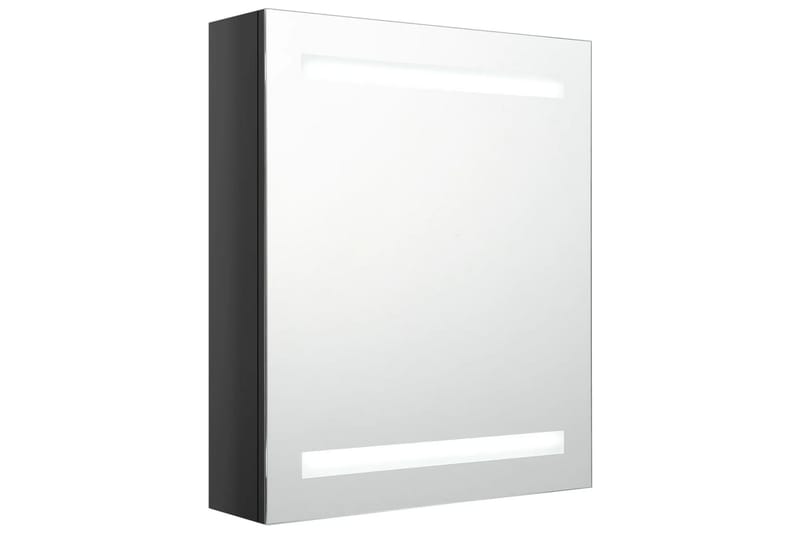 Spegelskåp med LED blank svart 50x14x60 cm - Svart - Hus & renovering - Kök & bad - Badrum - Badrumsmöbler & badrumsinredning - Spegelskåp badrum