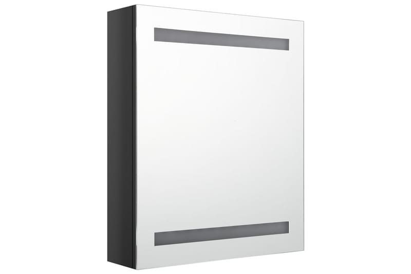 Spegelskåp med LED blank svart 50x14x60 cm - Svart - Hus & renovering - Kök & bad - Badrum - Badrumsmöbler & badrumsinredning - Spegelskåp badrum