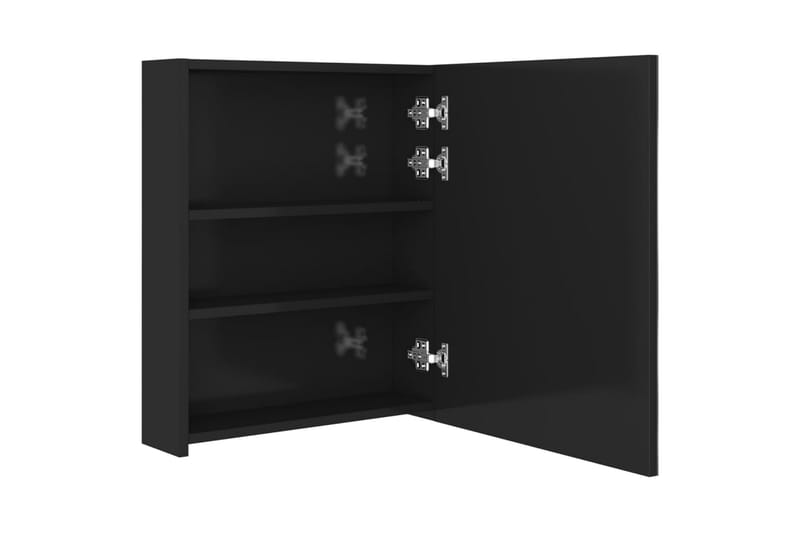 Spegelskåp med LED blank svart 50x14x60 cm - Svart - Hus & renovering - Kök & bad - Badrum - Badrumsmöbler & badrumsinredning - Spegelskåp badrum