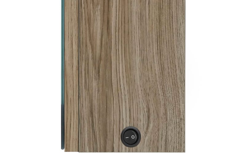Spegelskåp med LED ek 50x13x70 cm - Brun - Hus & renovering - Kök & bad - Badrum - Badrumsmöbler & badrumsinredning - Spegelskåp badrum