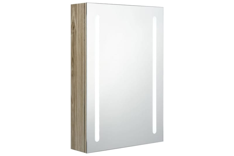 Spegelskåp med LED ek 50x13x70 cm - Brun - Hus & renovering - Kök & bad - Badrum - Badrumsmöbler & badrumsinredning - Spegelskåp badrum