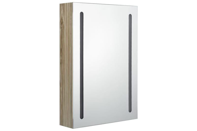 Spegelskåp med LED ek 50x13x70 cm - Brun - Spegelskåp badrum