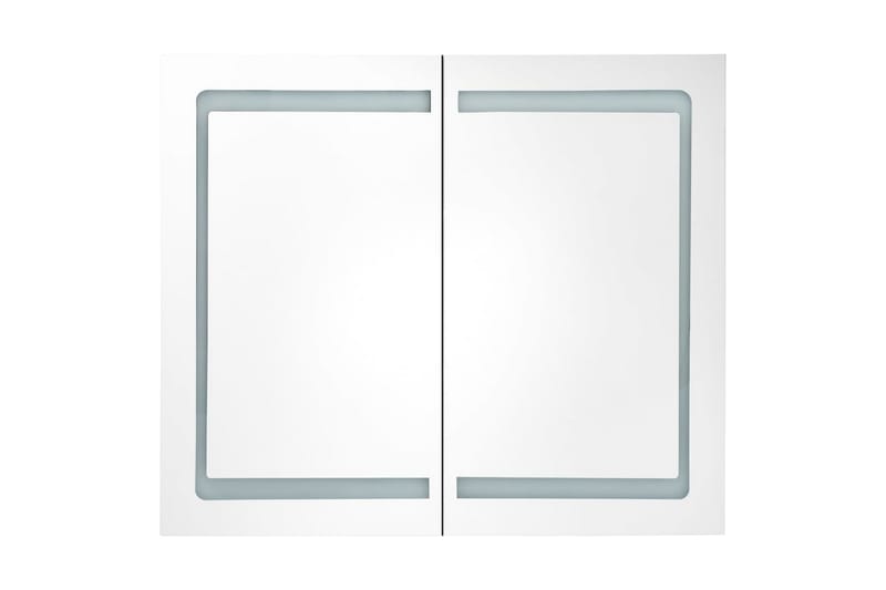 Spegelskåp med LED ek 80x12x68 cm - Brun - Spegelskåp badrum