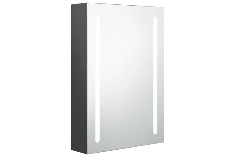 Spegelskåp med LED grå 50x13x70 cm - Grå - Spegelskåp badrum