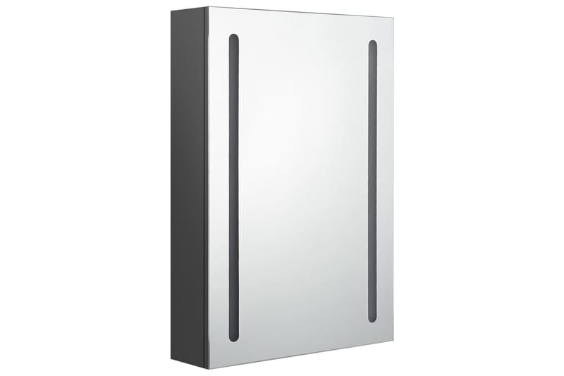 Spegelskåp med LED grå 50x13x70 cm - Grå - Hus & renovering - Kök & bad - Badrum - Badrumsmöbler & badrumsinredning - Spegelskåp badrum