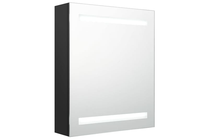 Spegelskåp med LED svart 50x14x60 cm - Svart - Hus & renovering - Kök & bad - Badrum - Badrumsmöbler & badrumsinredning - Spegelskåp badrum