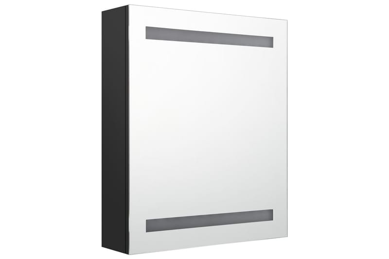 Spegelskåp med LED svart 50x14x60 cm - Svart - Hus & renovering - Kök & bad - Badrum - Badrumsmöbler & badrumsinredning - Spegelskåp badrum