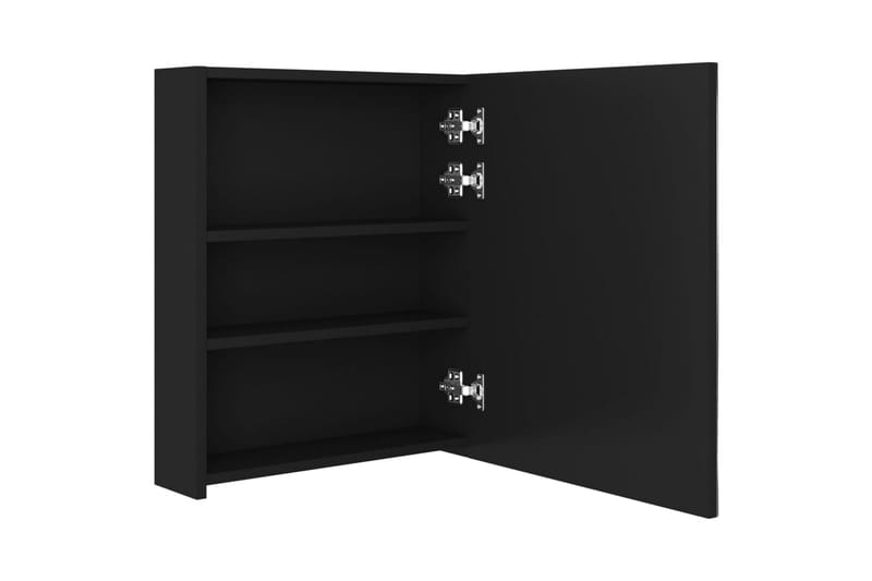 Spegelskåp med LED svart 50x14x60 cm - Svart - Hus & renovering - Kök & bad - Badrum - Badrumsmöbler & badrumsinredning - Spegelskåp badrum