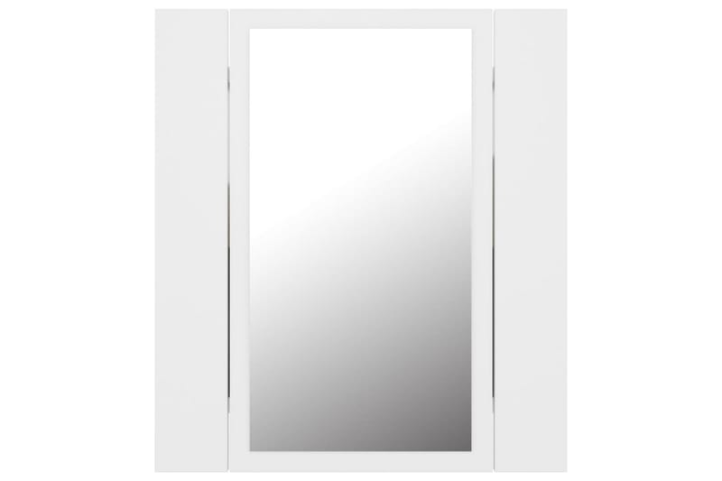 Spegelskåp med LED vit 40x12x45 cm - Vit - Spegelskåp badrum