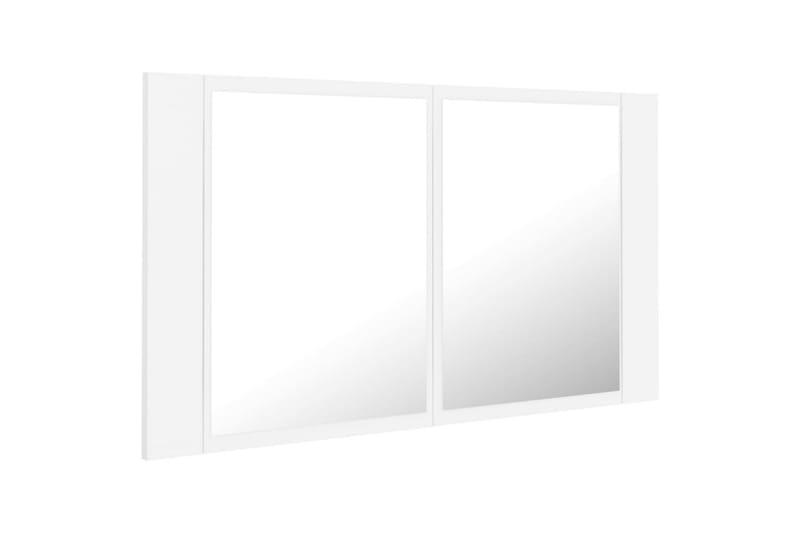 Spegelskåp med LED vit 80x12x45 cm - Vit - Spegelskåp badrum