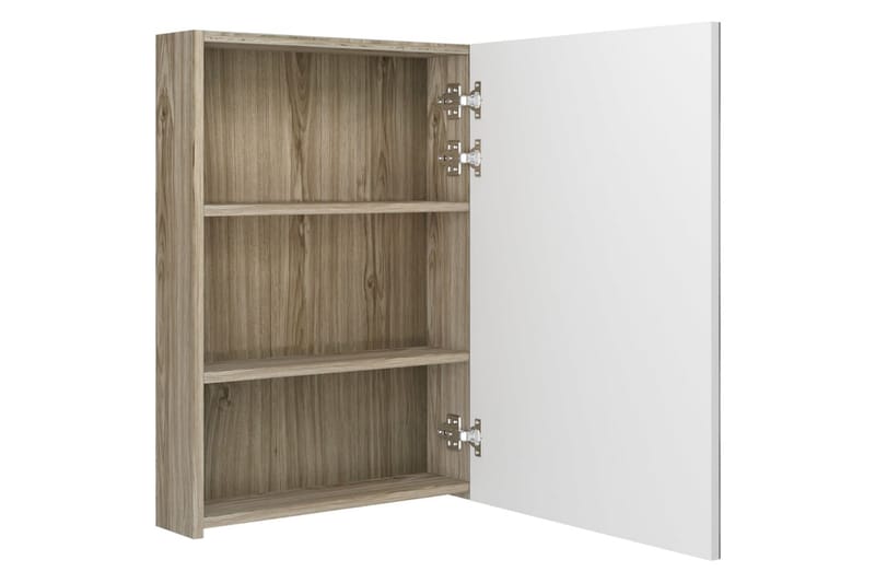 Spegelskåp med LED vit och ek 50x13x70 cm - Vit - Hus & renovering - Kök & bad - Badrum - Badrumsmöbler & badrumsinredning - Spegelskåp badrum